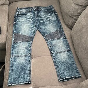 Salvage Distressed Blue Straight Jeans used good condition